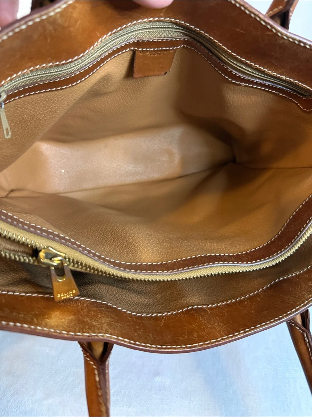Vintage Celine Macadam Tote Bag Brown Coated Canvas Leather Italy Large Shopper - Picture 16 of 17